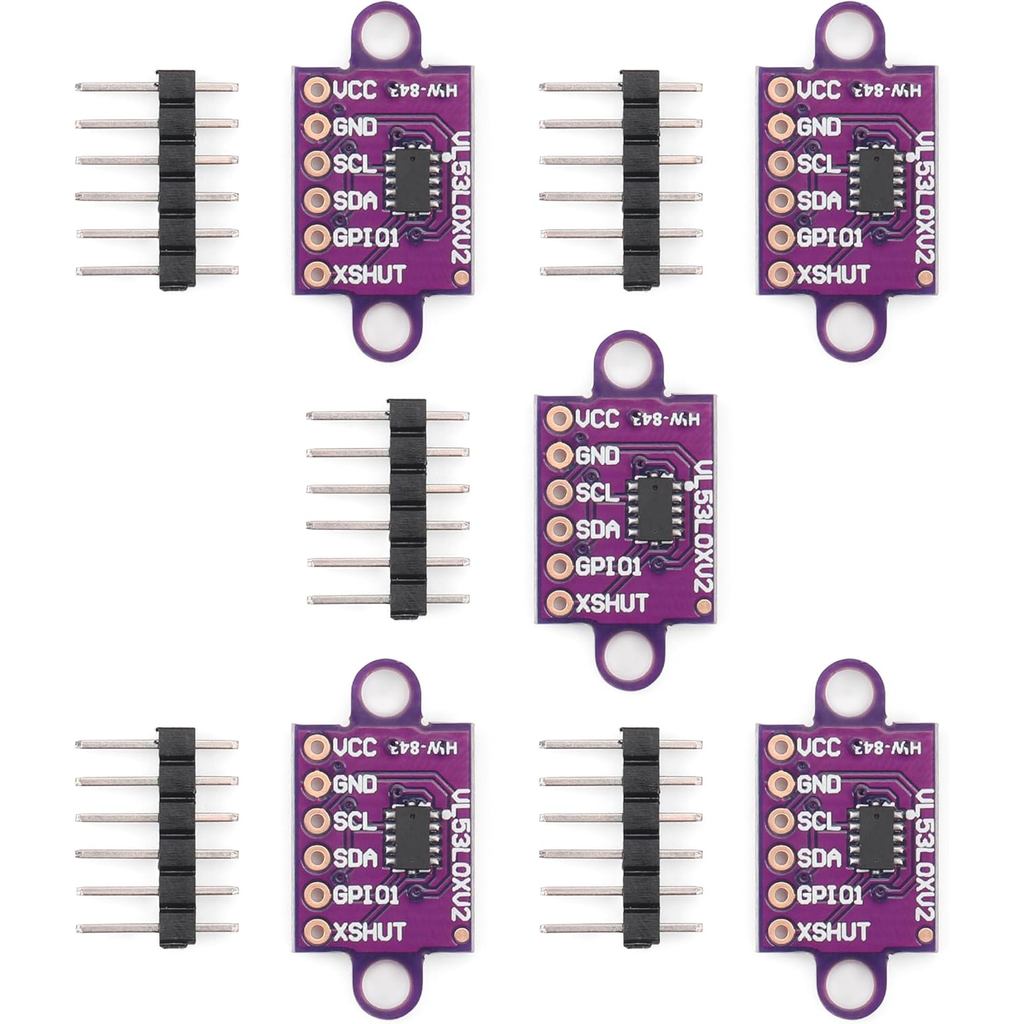 Starry 5pcs VL53L0X Time-of-Flight (ToF) เซ็นเซอร์รางจืด 940nm 2.8-5V GY-VL53L0XV2 โมดูลระยะทางเลเซอ