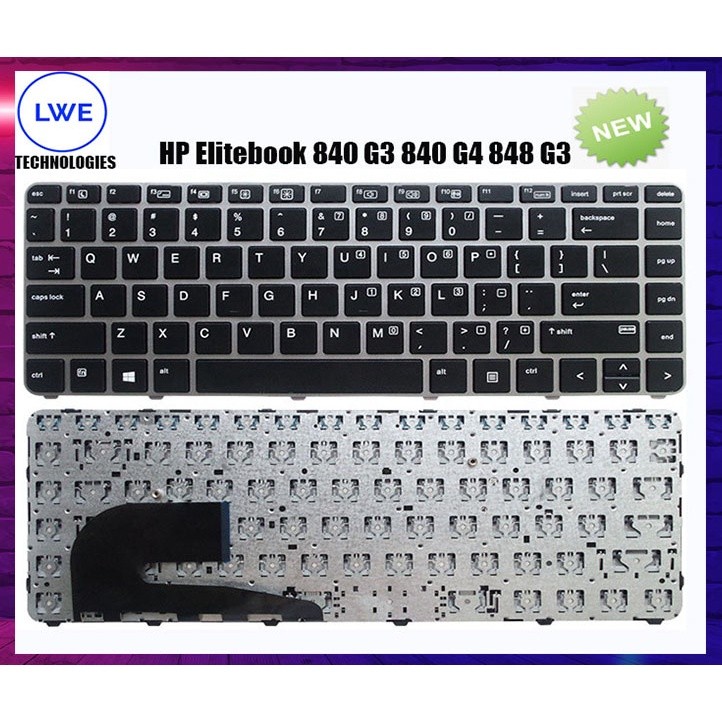 คีย์บอร์ดสําหรับ HP Elitebook LAPTOP 840 G3 840 G4 848 G3 745 G3 745 G4 แป้นพิมพ์แล็ปท็อป