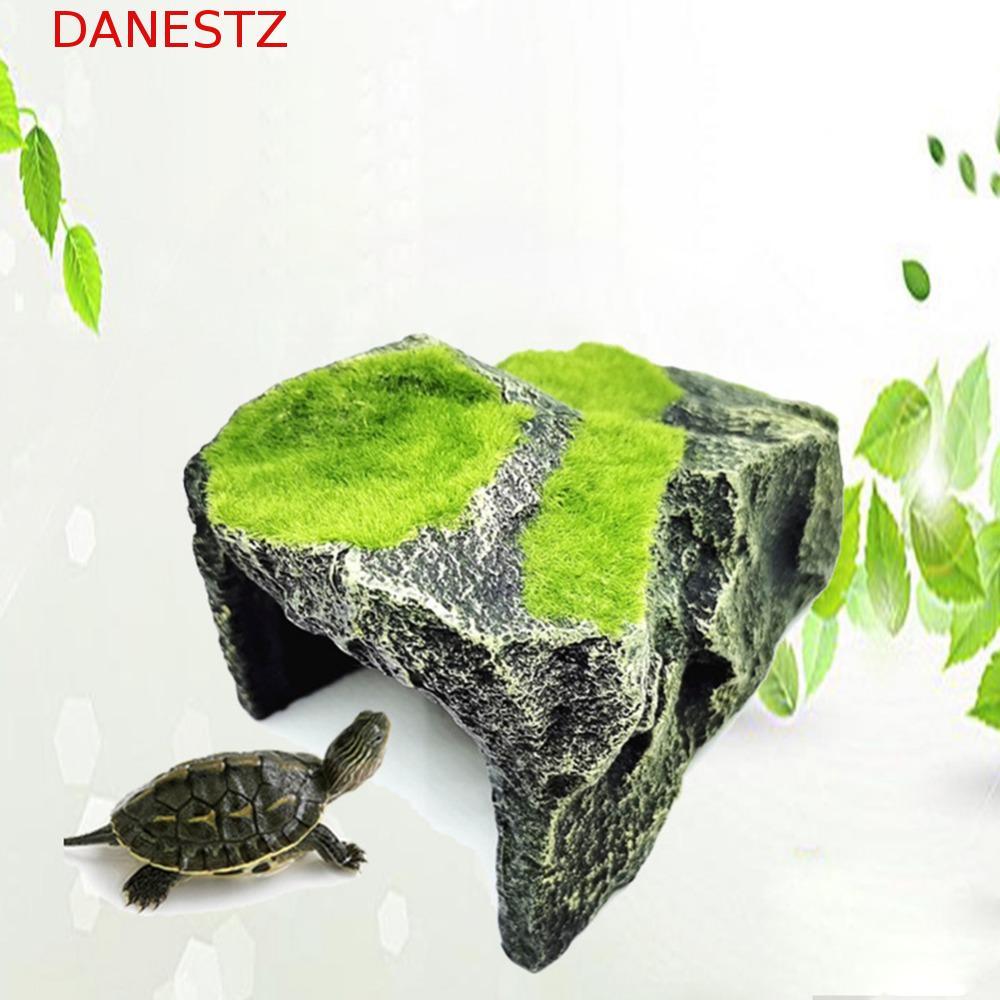 DANESTZ Lizard Cave ตกแต่ง 1 ชิ้นสําหรับตกแต่งตู้ปลาเรซิ่นสัตว์เลื้อยคลานประดิษฐ์ Cave