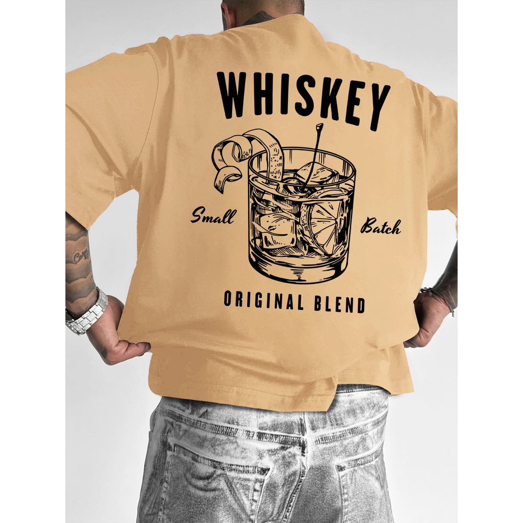 เสื้อยืดกราฟิก Vintage Whisky Original Blend Streetwear