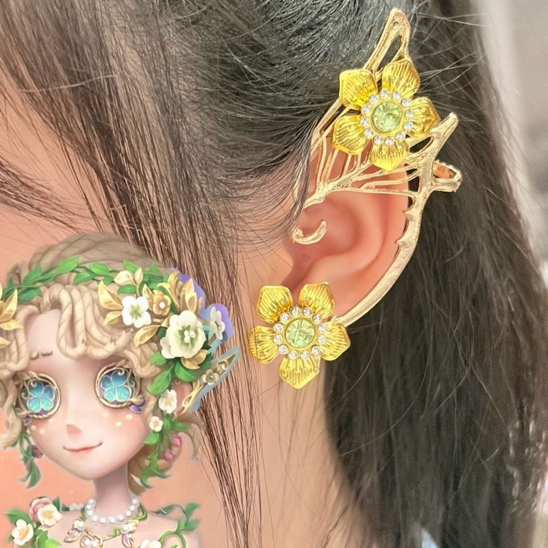 第五人格园丁宁芙奖长夏Cos耳饰宁芙耳挂宁芙耳朵园丁宁芙奖配饰8.5 Identity V ต่างหูคอสเพลย์ฤดูร้อนยาว รุ่น Gardener Nymph Award คลิ