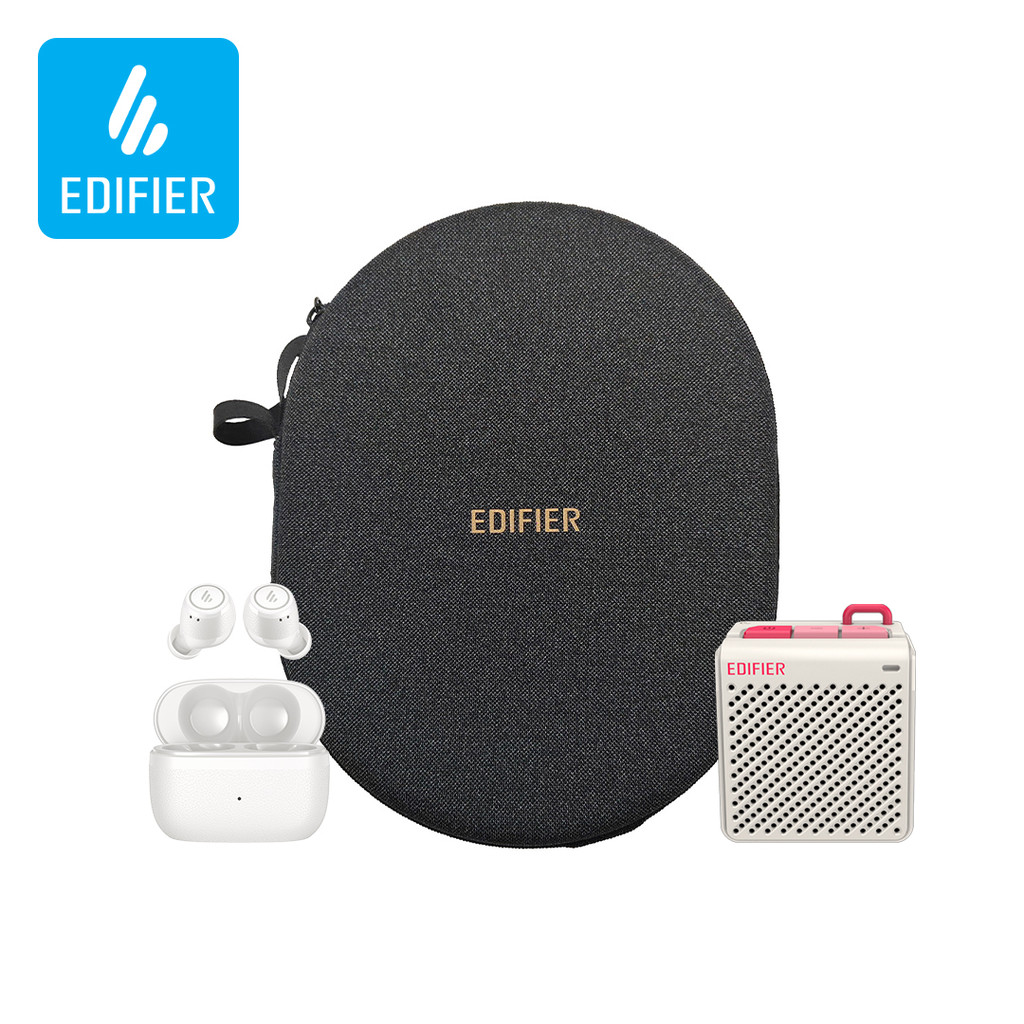 Edifier T30 White + เคสหูฟัง Edifier + Edifier MP85 สีขาว