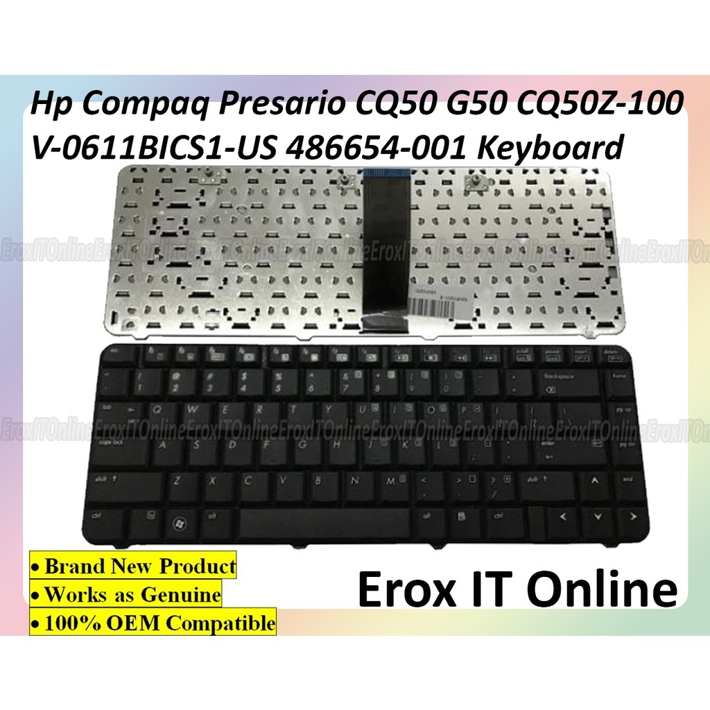 Compaq Presario CQ50 G50 CQ50Z CQ50Z-100 CQ50 CQ50Z G50 Series V-0611BICS1-US 486654-001 แป้นพิมพ์แล