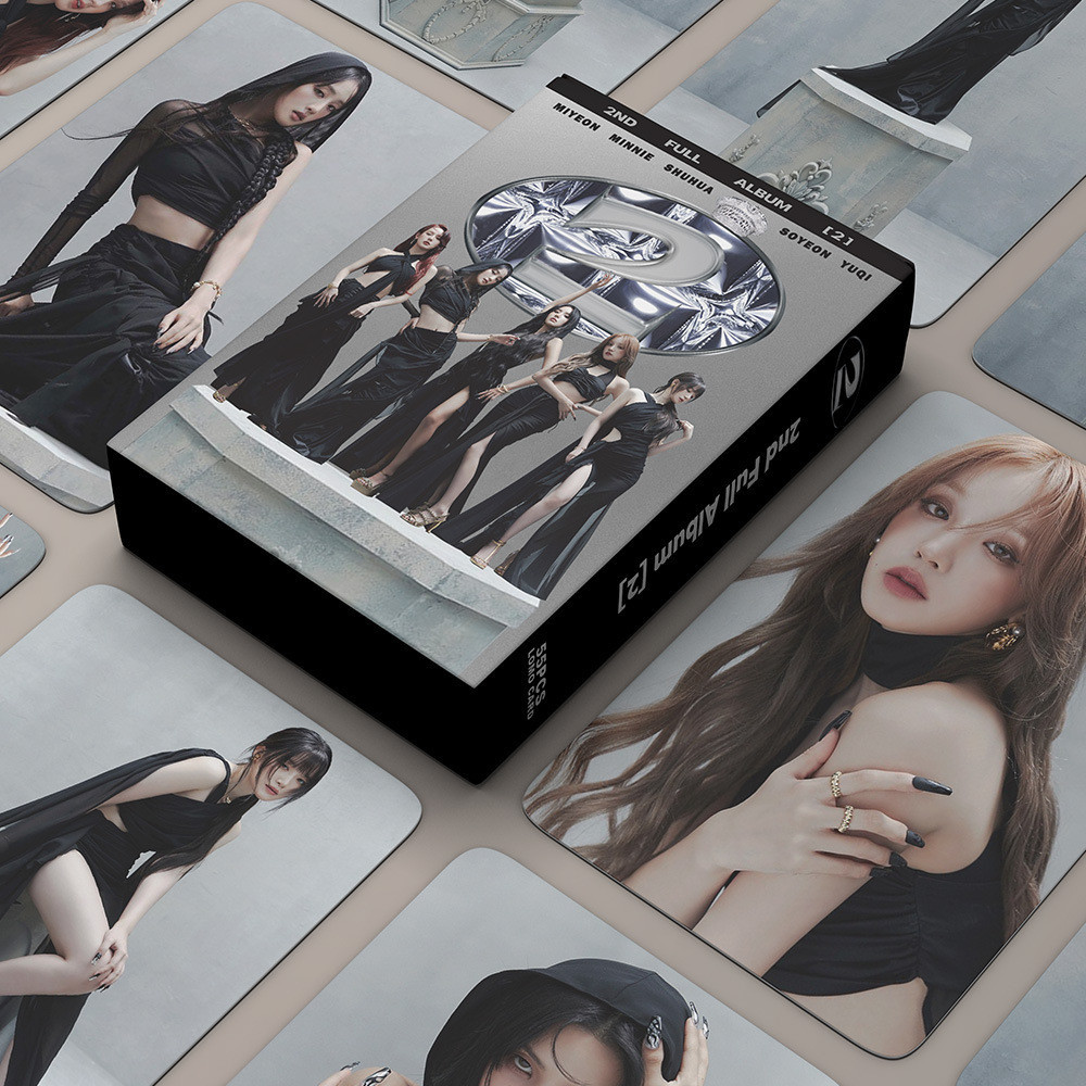 Hallyu Girl Group (G) I-DLE อัลบั้มเต็มที่ 2 [2] รองรับโปสเตอร์ Merchanted LOMO Card Postcard