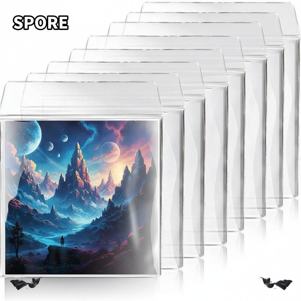 SPORE Vinyl Records Sleeve, Resealable 7/10/12 นิ้ว LP Record Cover, Record Storage Bags