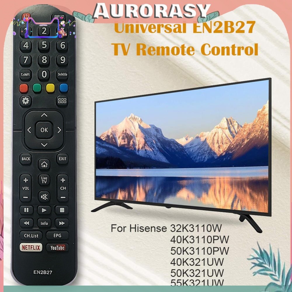 [AURORASY]Convenience รีโมทคอนโทรลสําหรับ Hisense 32K3110W 40K3110PW 50K3110PW 40K321UW 55K321UW สํา