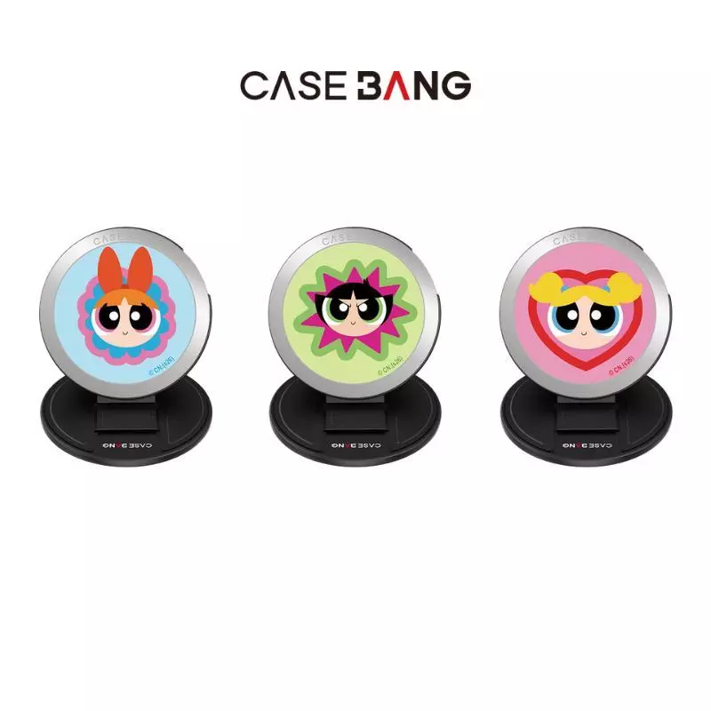 Casebang Magnetic The Powerpuff Girls Series Phone Grip Stand, การออกแบบทรายดูด, รองรับแม่เหล็ก, โครงสร้างถอดออกได้แบบแม่เหล็ก