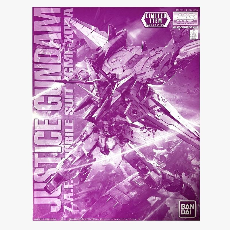 【พร้อมส่ง】gundam artifact[Bandai] MG Justice Gundam ZGMF-X09A สีโปร่งใส Limited 1/100 ประกอบ