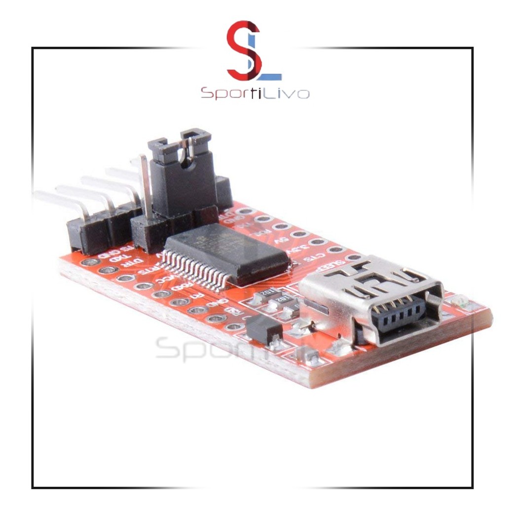 SPORTILIVO FT232RL USB เป็น TTL Serial Converter 33v 5v FT232 อะแดปเตอร์ FTDI FT232RL