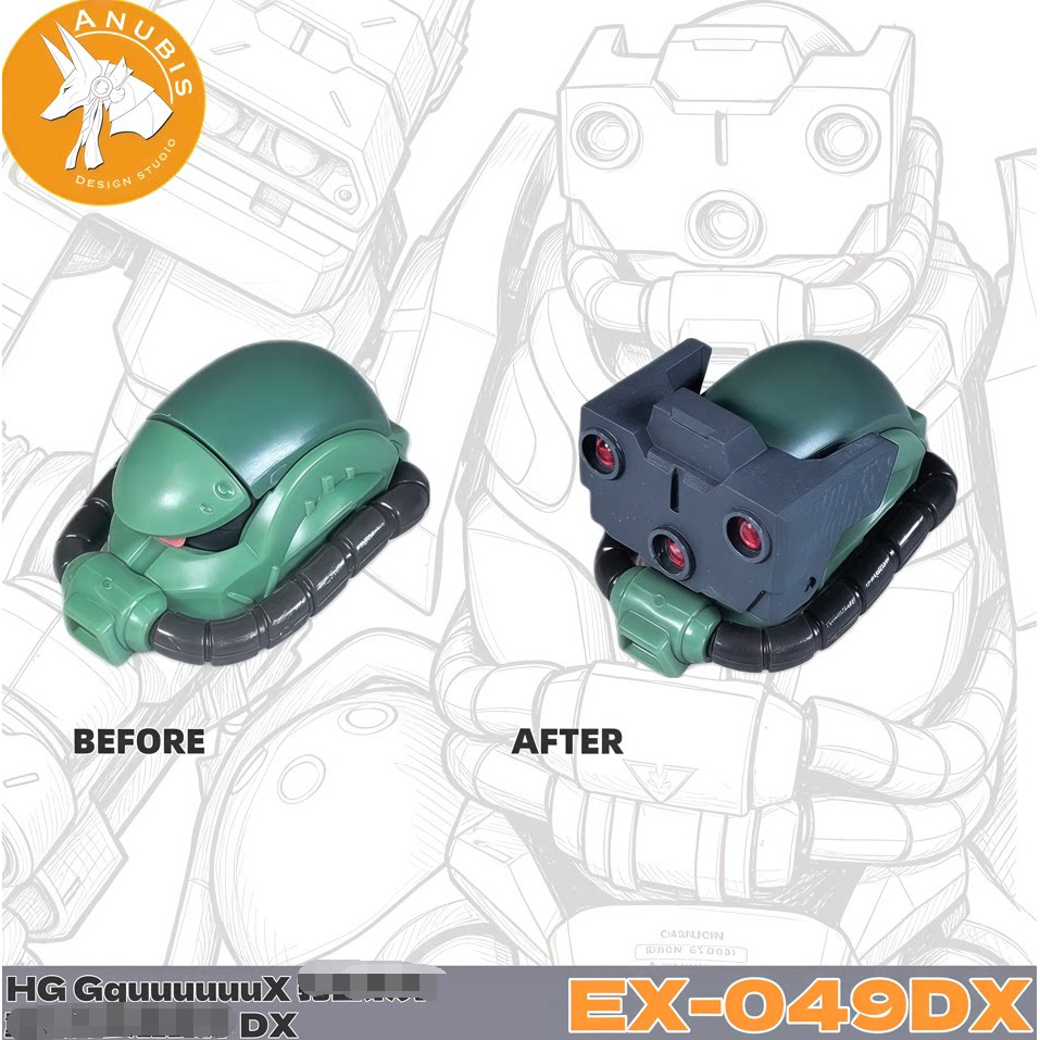 ANUBIS EX049 EX049DX ADDON PRINT Parts เหมาะสําหรับ HG GQuuux ZAKU Series (ไม่มีไฟ ไม่มีรุ่น)