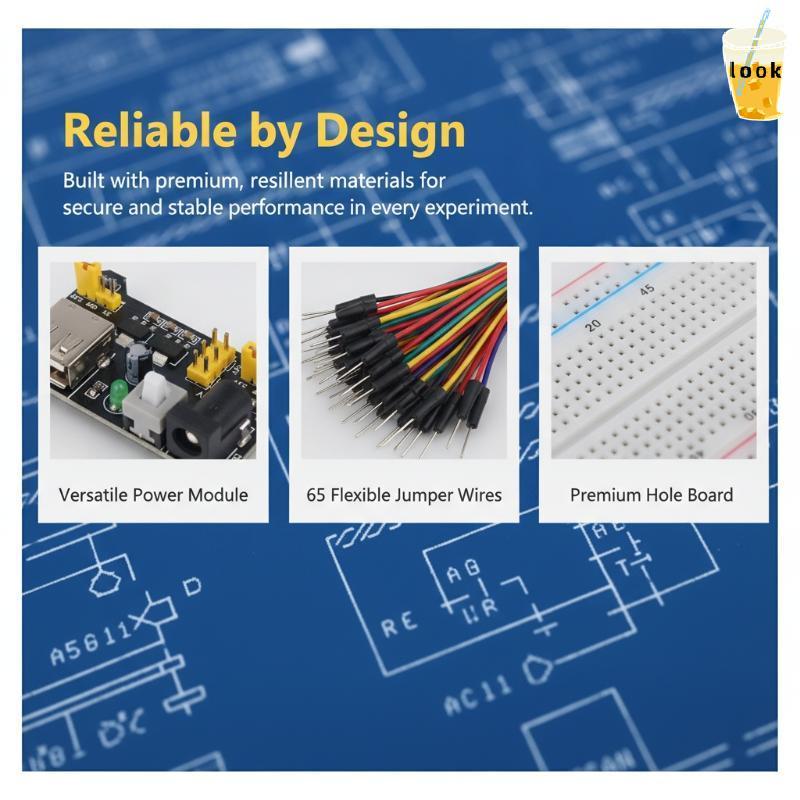 [LO] MB-102 ชุด Breadboard ไร้บัดกรีพร้อมสายไฟจัมเปอร์โมดูลไฟอะแดปเตอร์ DC สําหรับการทดสอบต้นแบบวงจรระดับมืออาชีพ TH