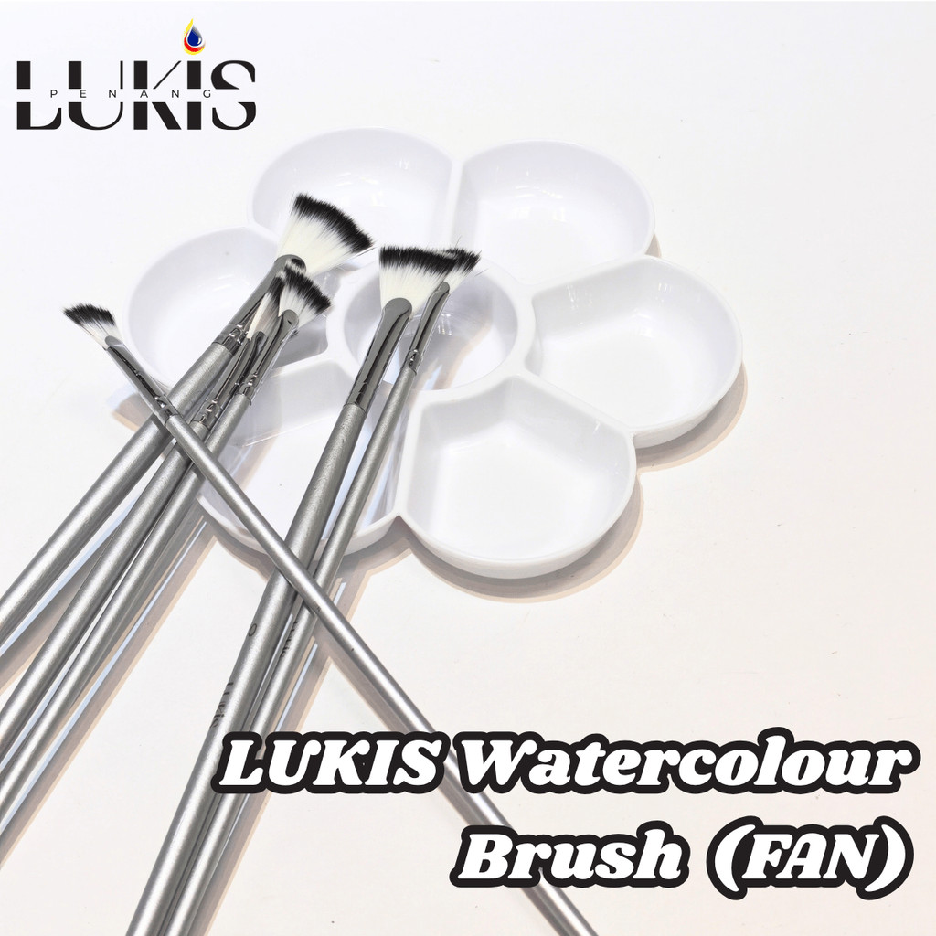 LUKIS Watercolor Brush FAN Berus Cat Air Kipas (FAN)
