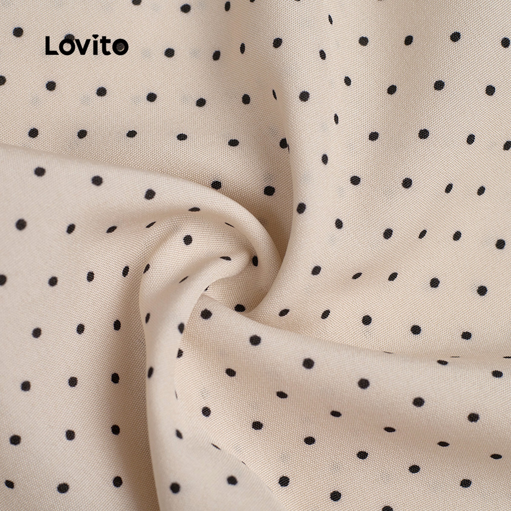 Lovito فستان نسائي بربطة — مشمشي — صورة 2