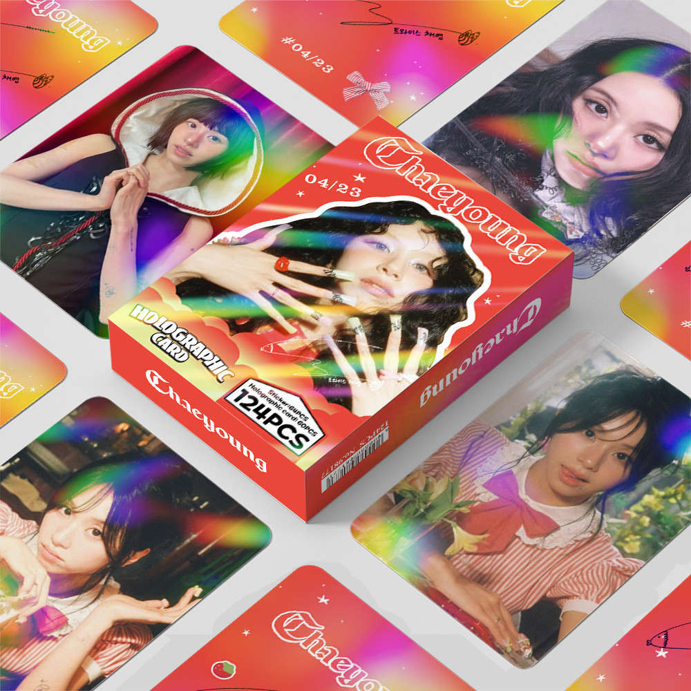 ใหม่ 124 ชิ้นการ์ดเลเซอร์ Chaeyoung แฟลชการ์ด การ์ดภาพ Chaeyoung สติ๊กเกอร์ขนาดเล็ก LOMO
