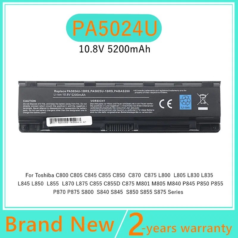แบตเตอรี่แล็ปท็อปสําหรับโตชิบา Satellite L70 L800 L830 L840 L850 L870 L875 L875D M800 M840 P800 P840