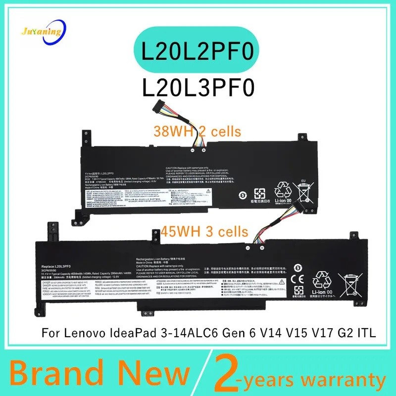 L20L2PF0 L20M2PF0 L20C2PF0 L20B2PF0 L20L3PF0 L20C3PF0 แบตเตอรี่แล็ปท็อปสําหรับLenovo IdeaPad 3-14ALC
