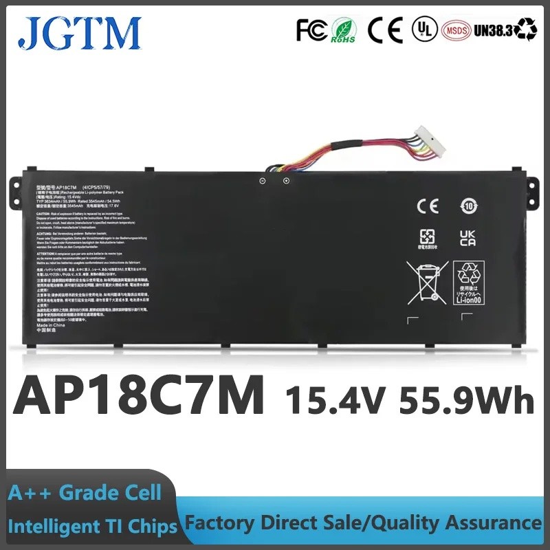 AP18C7M 15.4V 55.9Wh โรงงานแบตเตอรี่แล็ปท็อปสําหรับ Acer ConceptD 3 CN315-72 SF313-52 313-53 Swift 5