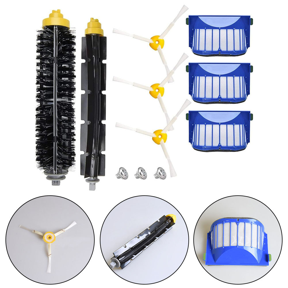 [RDYSHOP] ชุดอะไหล่เปลี่ยนไส้กรองแปรงสําหรับเครื่องดูดฝุ่น Roomba 600 series