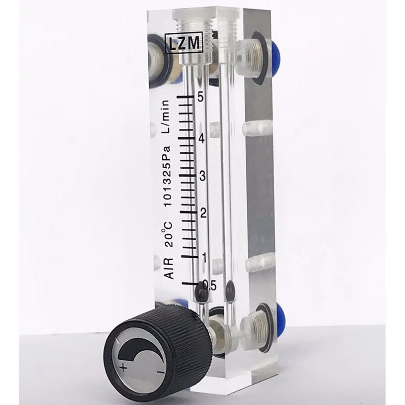 Air H2O Flow Meter เครื่องวัดการไหลของแก๊สไนโตรเจนพร้อมวาล์วควบคุม 0.1-1000Ml/L-Min