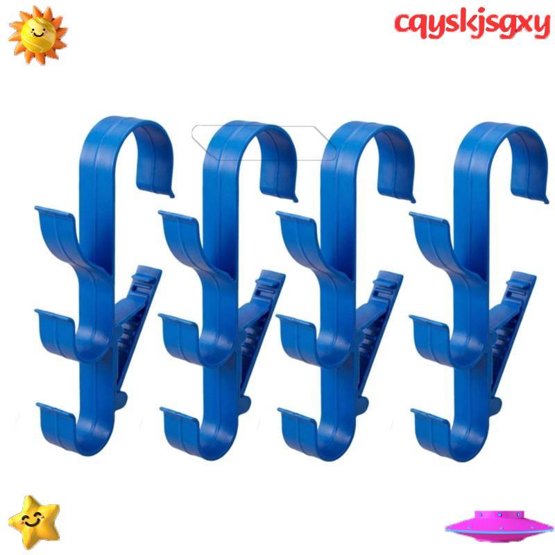 ปรับ Poolside Organizer 4-Pack Pole Hanger, Pool Hook Bracket สําหรับเหนือพื้นดิน Pools อุปกรณ์เสริม