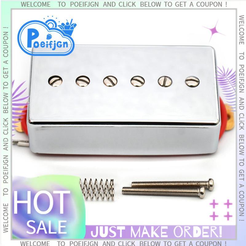 P90 สไตล์กีตาร์ไฟฟ้า Humbucker-Sized Single Coil Pickup พร้อมสกรูปรับได้ 6 ชิ้น, 50 มม.