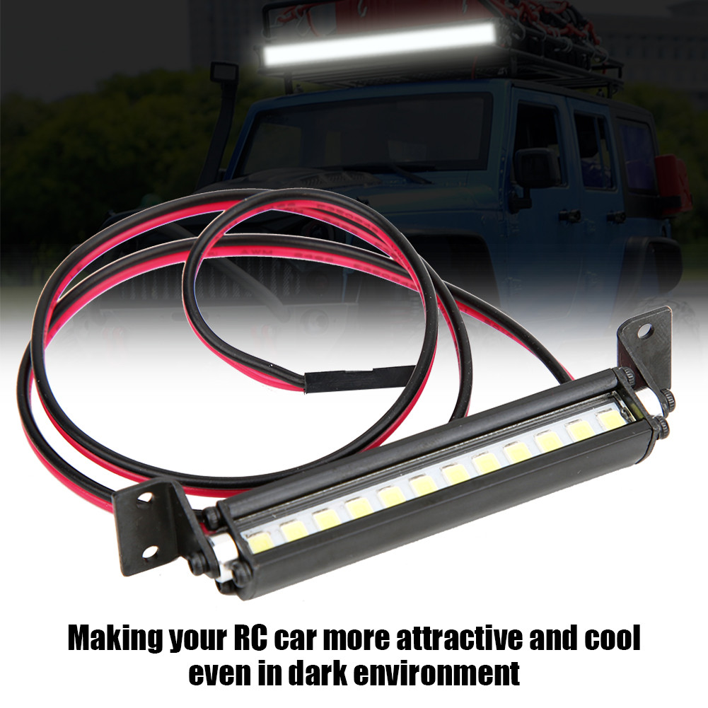 Seashorehouse RC รถไฟหลังคา Mini 12 ไฟ Led Bar โคมไฟ 7.2x1.5x1.2 ซม.อุปกรณ์เสริม Fit สําหรับ 4 Scx10