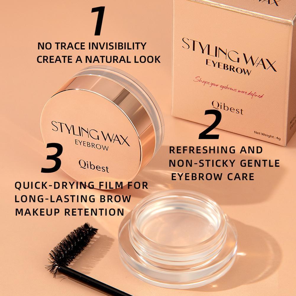 美亚✨☆Qibest Eyebrow Stying Gel Soap With Brush Waterproof Transparent Eyebrow Shaping Gel Cream Y0a6
