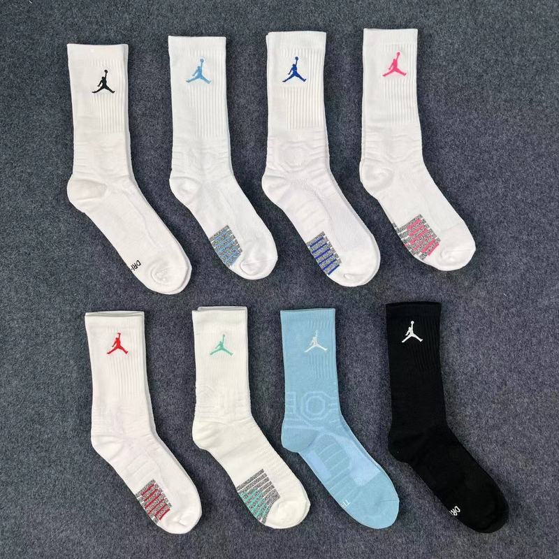 ถุงเท้าบาสเก็ตบอล NBA หนา JD Towel Elite Sports Socks High Tube Professional Team ถุงเท้าฝึกการต่อสู