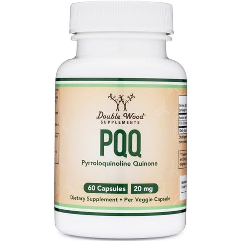 PQQ 20mg Pyrroloquinoline Quinone, คู่พร้อม CoQ10, 60 แคปซูล