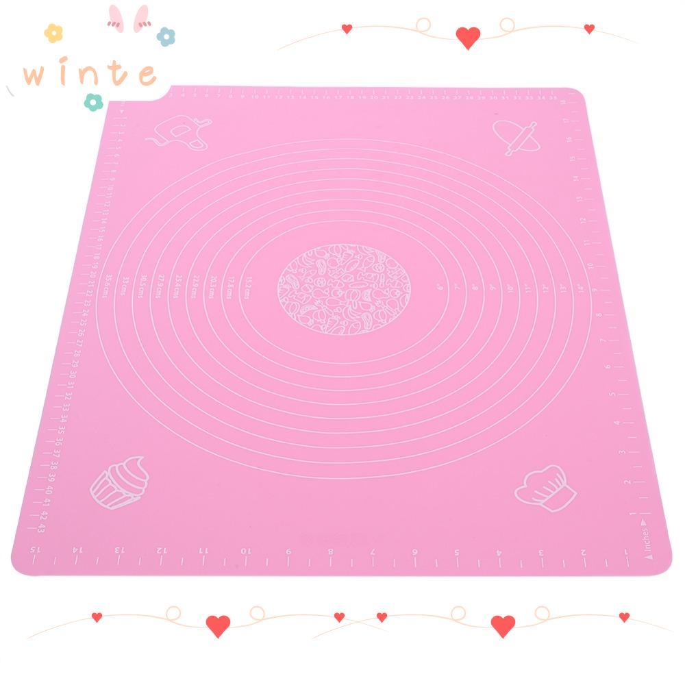 WINTE Dough Rolling Mat, ซิลิโคนไม่ติดลื่นเสื่ออบ,ปฏิบัติการวัดเครื่องหมาย Pastry Mat F Ondant Pastr