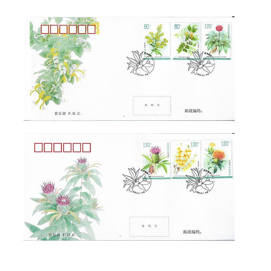Head Office First Day Cover 2023-20 < พืชสมุนไพร 3 > Stamp First Day Cover