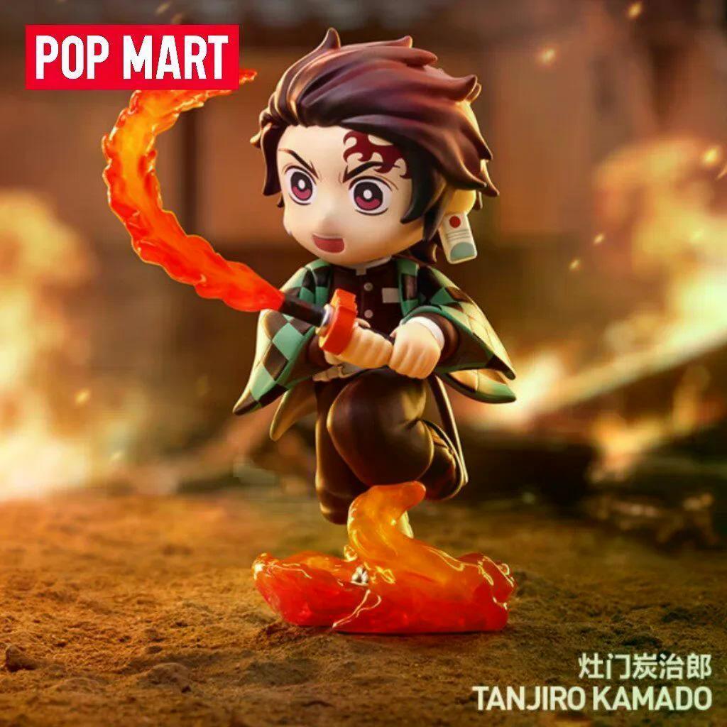 ใหม่ POPMART POPMART Demon Slayer Combat Series Figure-Made Mystery Box Nezuko Tanjiro Tomioka Giyuu