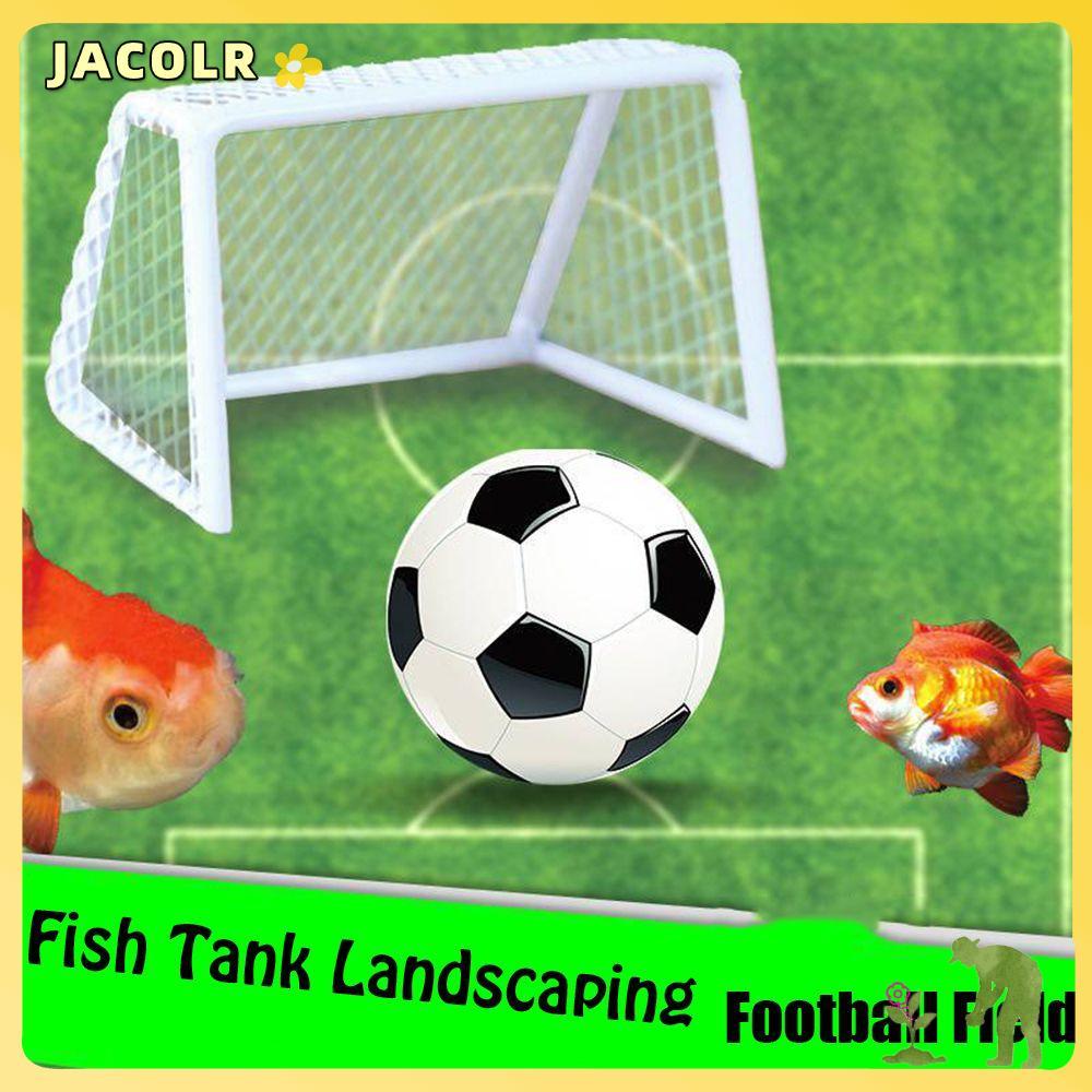 JACOLR Football Field Mini Aquarium Football Goal Frame Toy Table Football