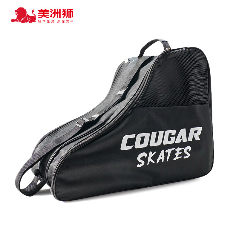 Cougar Roller Skate Bag Black Shoulder Backpack Roller Skate Bag Adult Skate Bag Skate Storage Bag R