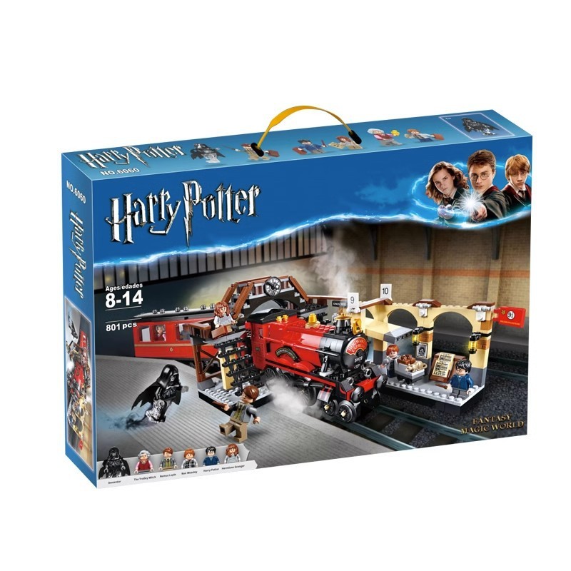 เข้ากันได้กับบล็อกตัวต่อ Harry Potter Hogwarts Express สถานีรถไฟ 75955 ประกอบของเล่นเพื่อการศึกษา
