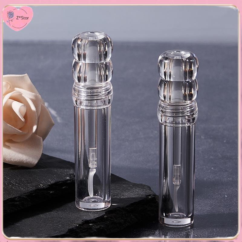 Z*Star Empty 3.5ml หลอด Lipgloss โปร่งใสพร้อมแปรงซิลิโคนรอบเครื่องสําอาง Lipgloss Tube Clear Lip Bal
