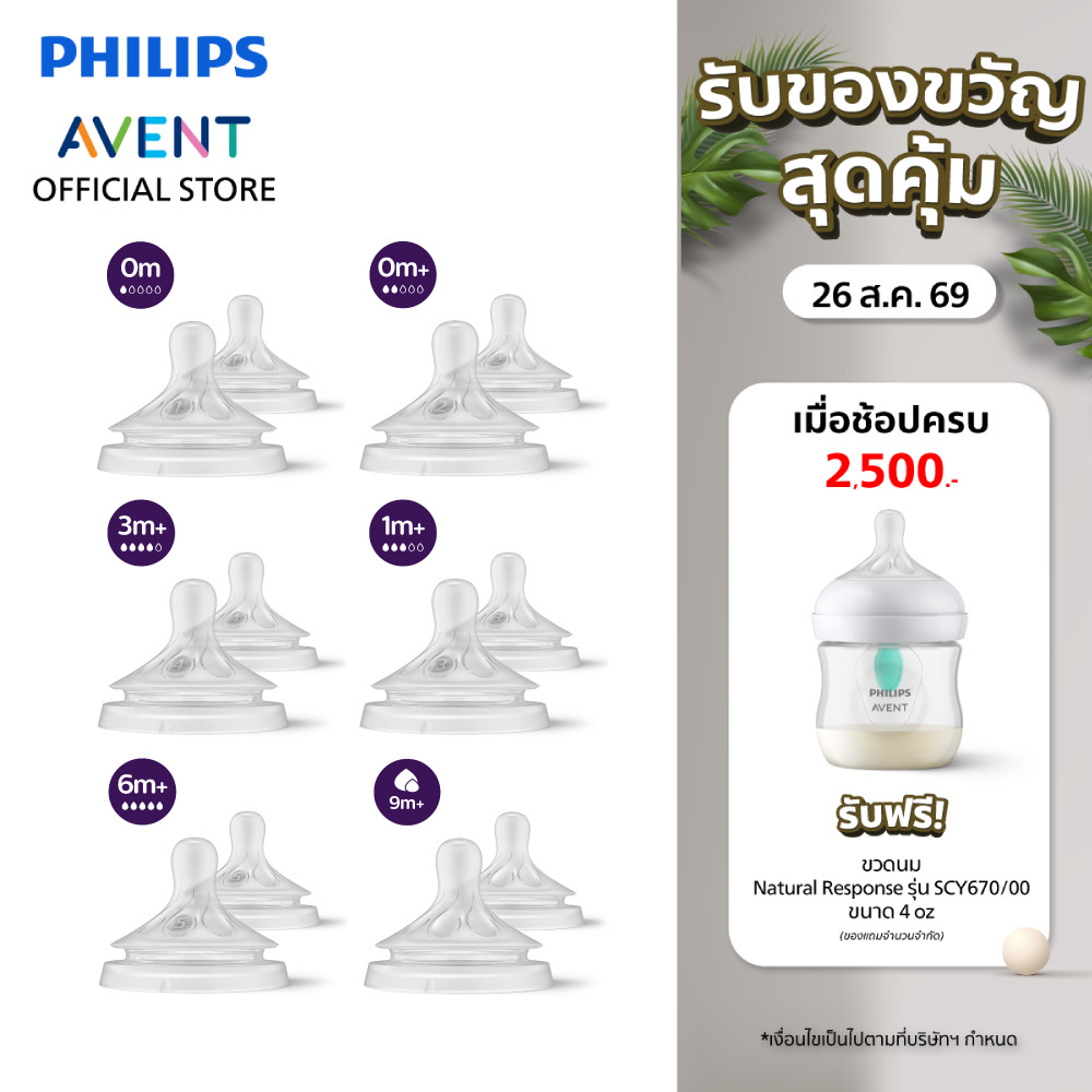 Philips Avent ฟิลิปส์ เอเวนท์ ขวดนม Natural Response PPSU ไม่ดูดไม่ไหล ขนาด 4 / 9 ออนซ์ แพ็คคู่