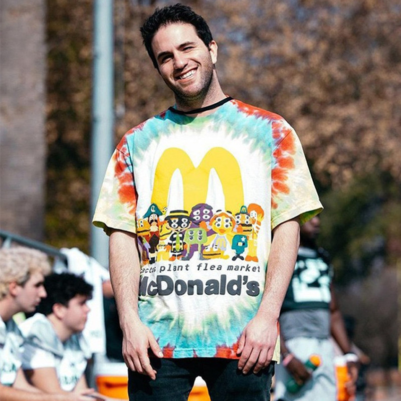 Cactus Plant Flea Market mcdonald 联名款正 เสื้อยืดแขนสั้น圆领夏季
