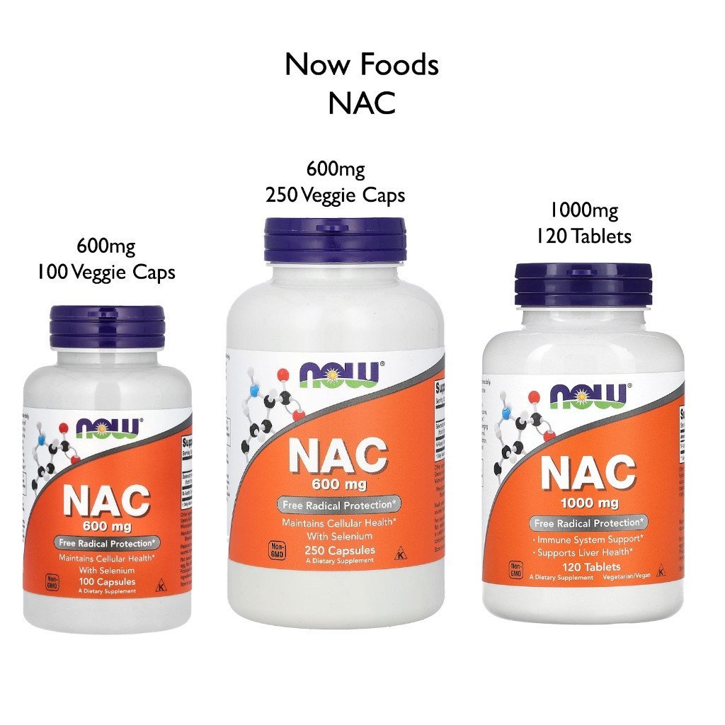 READY STOCKNow Foods, NAC, 600 mg, 100 / 250 Veg Capsules and 1000mg 120 tablets