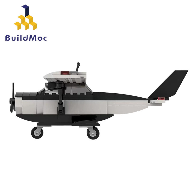 Cessna 172 บล็อกตัวต่อเครื่องบินการบินพลเรือนเครื่องบินรุ่นจอแสดงผลเดสก์ท็อปเด็กของขวัญ 152 ชิ้น MOC