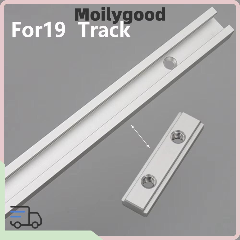 MOILYMY Miter Track Jig, อลูมิเนียม M6 Double Groove T-Slot คู่มือ Rail, Precision 19 T-Slot Fixture