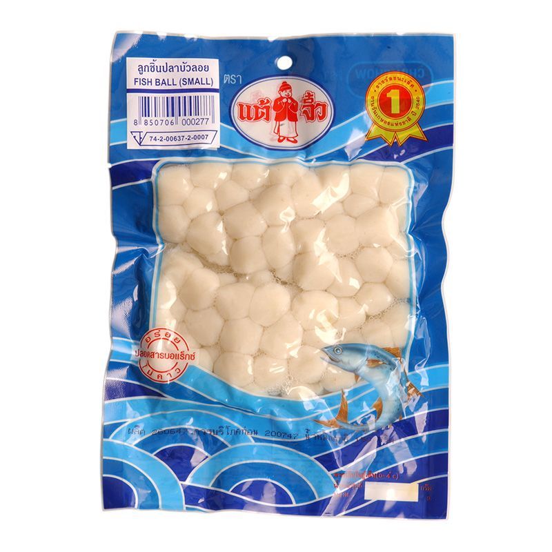 แต้จิ๋วลูกชิ้นปลาบัวลอย 100กรัม Teajiw Fish Ball S 100g. [หมายเลขบาร์โค้ด 8850706000277]