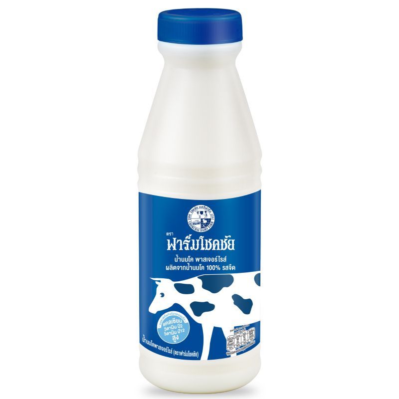โชคชัยนมสดรสจืด 400ซีซี Chokchai Pasteurized Milk Plain 400cc. [หมายเลขบาร์โค้ด 8850274010012 ]