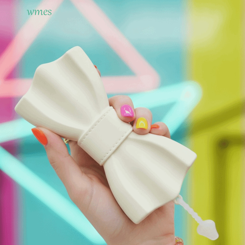 WMES1ZA Bownot Shaped Glasses Case, Vibrant Color เคสกันกระแทกซิลิโคนแว่นตากระเป๋า, ป้องกันรอยขีดข่ว