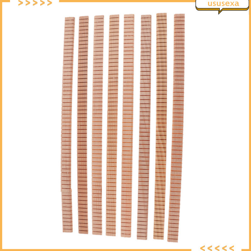 [Ususexa] 8 ชิ้น Spruce Guitar Binding Purfling Strip Edge Guitar Inlay Parts