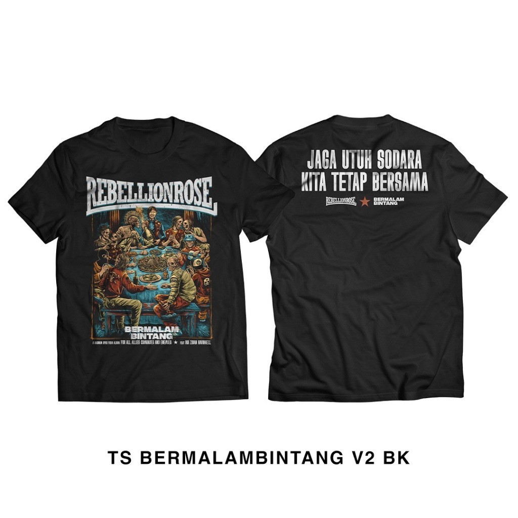 TWINNING STAR T-SHIRT - เสื้อยืด Rebellion Rose Night Star