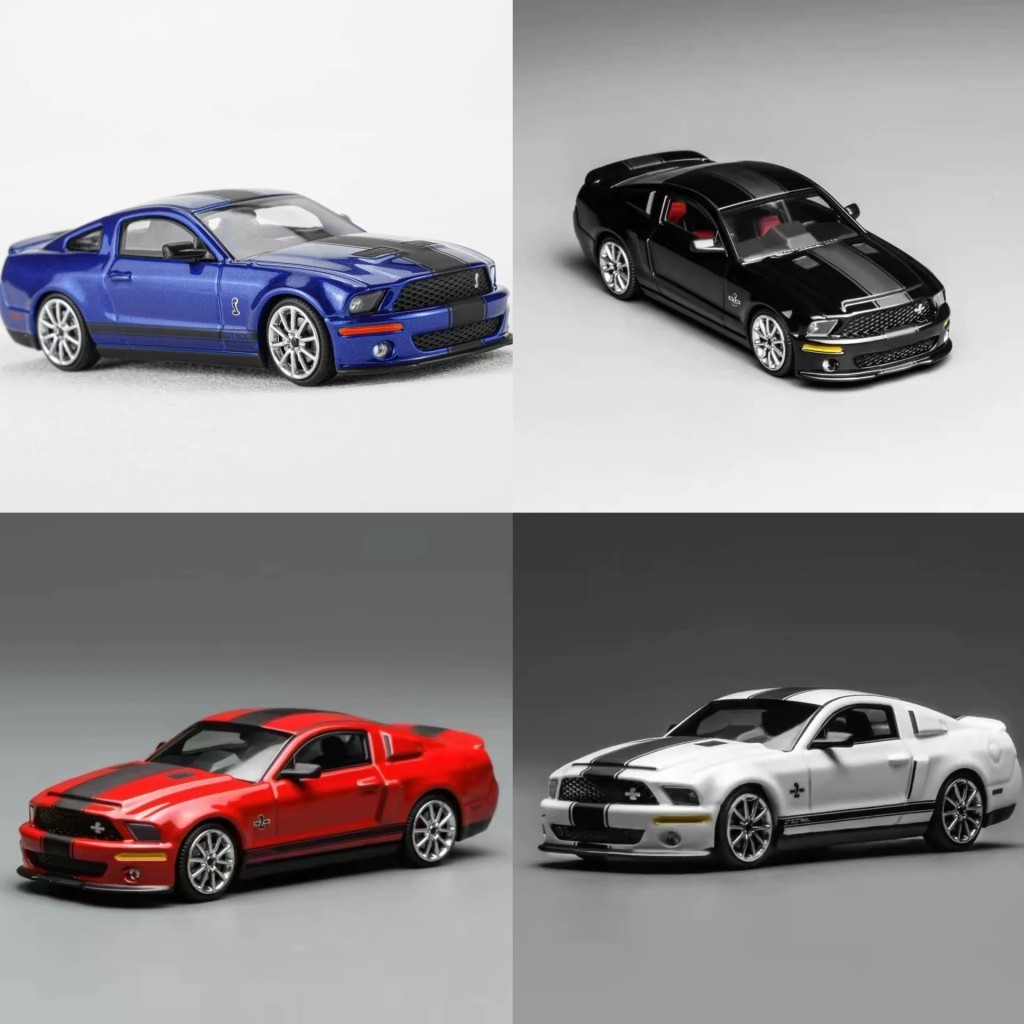 [คลังสินค้าพร้อม] Ready Stock [mh Green Light Ford Mustang Shelby gt500 super snake] 1: 64 โมเดลรถโล