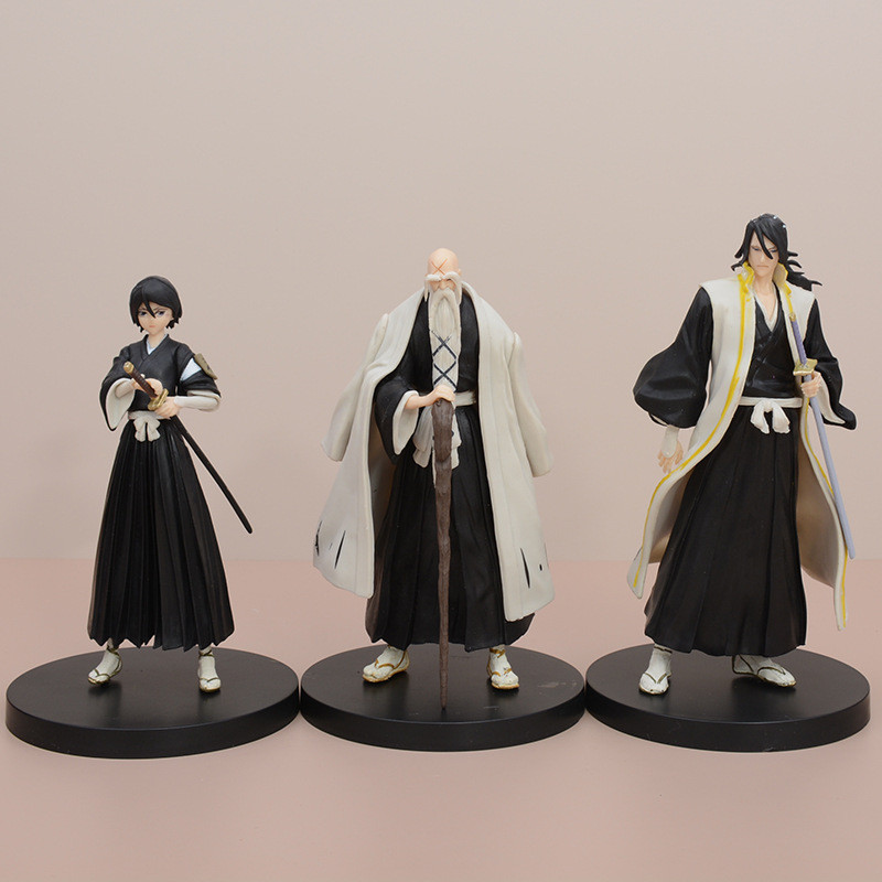 ฟิกเกอร์ BLEACH Rukia Kuchiki Yamamoto Genryusai Byakuya Kuchiki ของสะสมอนิเมะ ตกแต่งโต๊ะทำงาน ตู้โช
