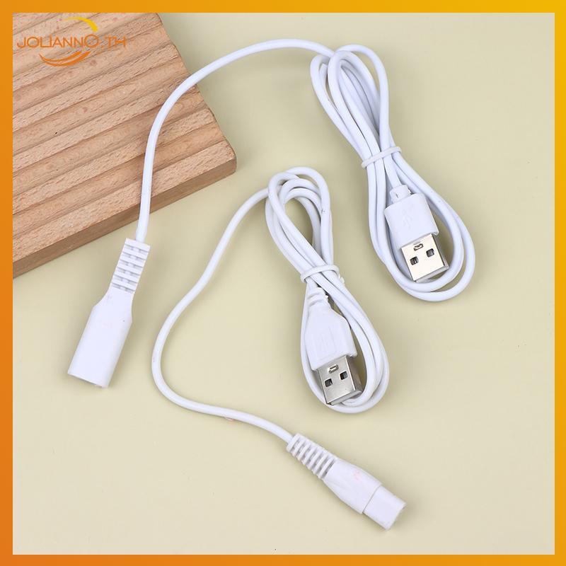 Joliann0 0.8/1M สาย USB สายชาร์จชุดรูทองแดง 5V ไฟฉายเครื่องโกนหนวด Clipper ผมลวดรูเดียว 1.5 1.8 2.3 