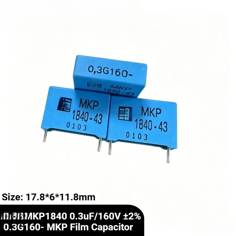 10 ชิ้น/20 ชิ้นสําหรับ ERO MKP1840 0.3uF/160V ±2% 300nF 160V0.3uF 0.3G160- 17.8*6*11.8 มม.MKP ตัวเก็